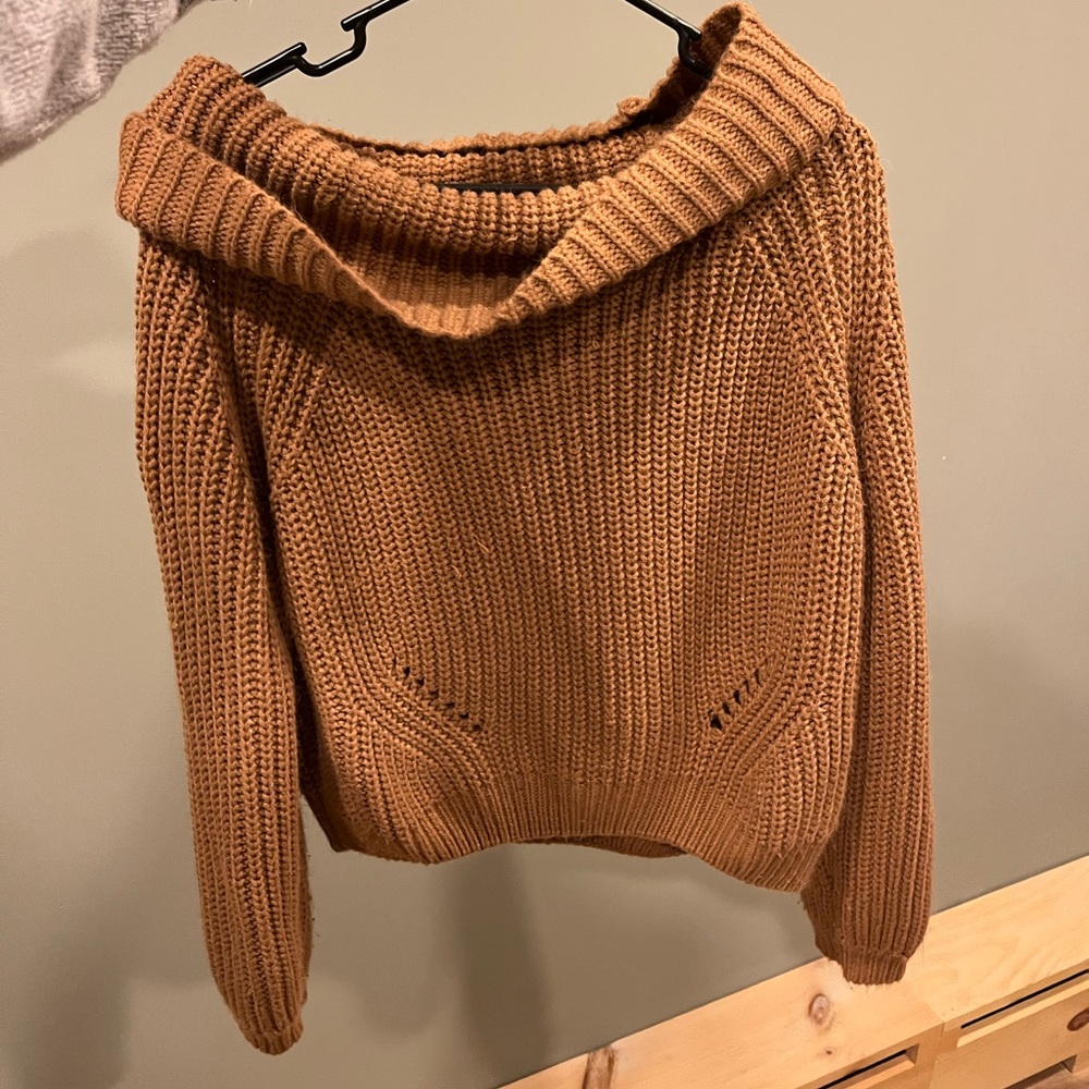 Mustard cowl neck sweater
